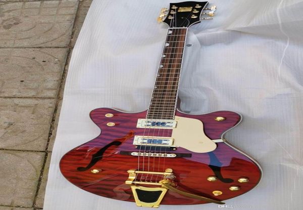 

whole new gretschmodel 6136 jazz electric guitar in orange 1911059277630