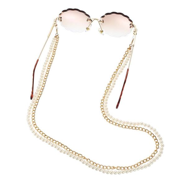 

new arrival allpurpose eyeglasses chain with lobster clasp dual design metal and artificial pearls double chains for mouth mask5857564