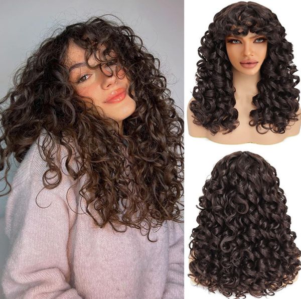 

15 inch luxurious women's synthetic heat-resistant fiber wig rose net multiple chic styles versatile lightweight comfortable, Black