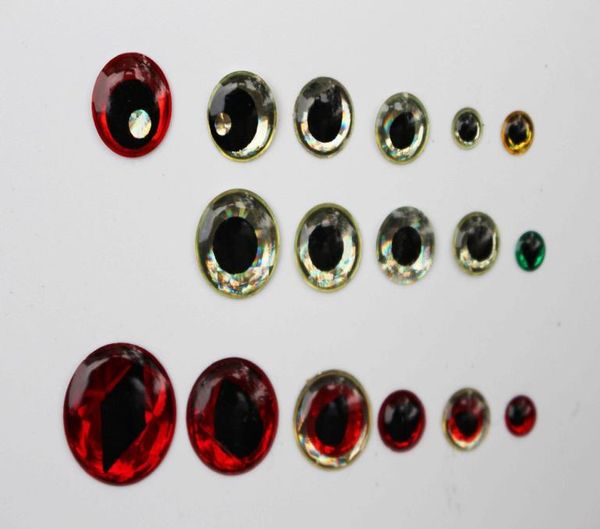 

tigofly 200 pcs assorted 3d sticky holographic fishing lure eyes realistic diy making fly tying materials jigs crafts baits4535948