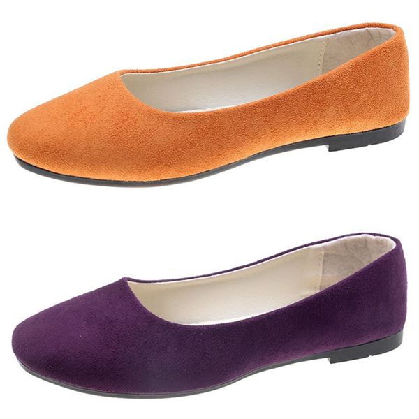 

fashionable candy colored flat bottomed work shoes yellow pink black white cyan comfortable suede cloth faced women's shoes, student sh