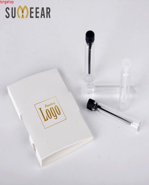 

100pieceslot 2ml dropper bottle perfume with paper card sample refillable scented test tube bottleshigh qty3763451