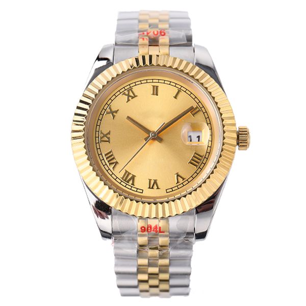 

mens watch 41/36mm woman watches 31mm/28mm quartz watches with box 2813 movement 904l sapphire waterproof wristwatches full stainless steel, Slivery;brown