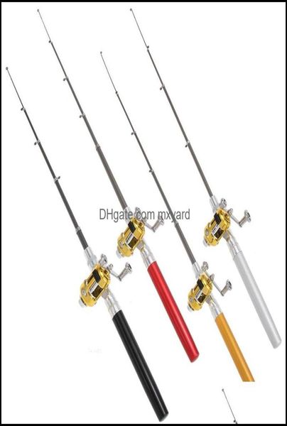 

spinning rods sports outdoors mini portable pocket fish pen aluminum alloy fishing rod pole reel pesca whole drop delivery5357697