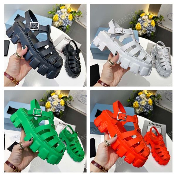 

woman shoes designer monolith sandal platform triangle sandals roman sandale fashion foam slides for womens chunky sandles summer casual bea, Black