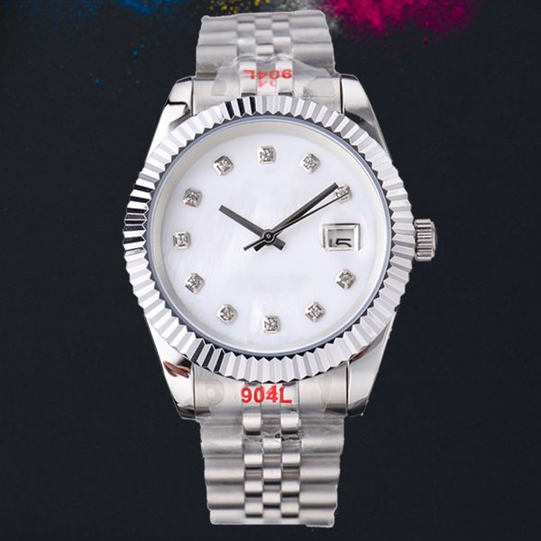

aaa quality classic business style date just watches for men 8215 movement wristwatches 36/41mm stainless steel waterproof 28mm womens wrist, Slivery;brown