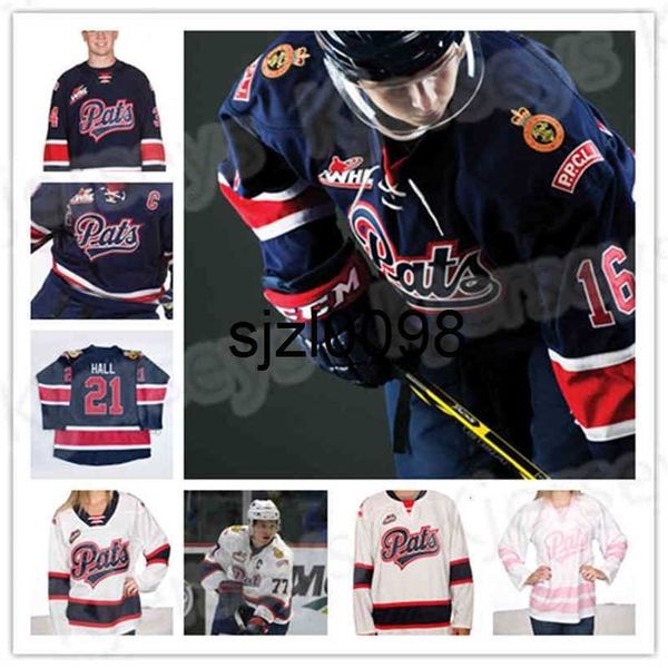 

sj98 ceo2021 whl regina pats hockey jersey connor bedard carter massier zack smith cole carrier chorney sloan stanick colby wotton jakob bro, Black
