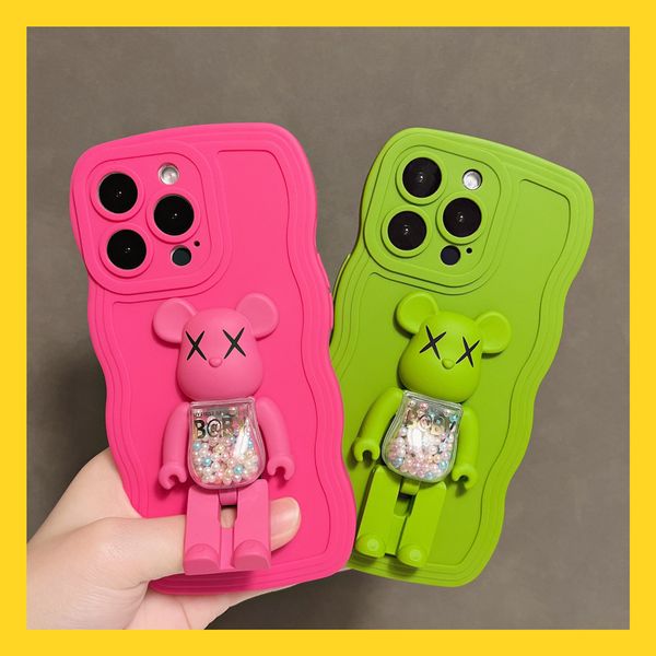 

fashion stand folding silicone phone case for iphone 13 14 12 11 pro max 12 13 mini 7 8 plus x xs xr 6 6s lens all-inclusive soft cases whol
