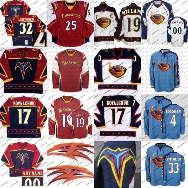 

c2604 mit atlanta thrashers premier hockey jersey 15 dany heatley 17 ilya kovalchuk 39 tobias enstrom 16 marian hossa hockey jerseys, Black
