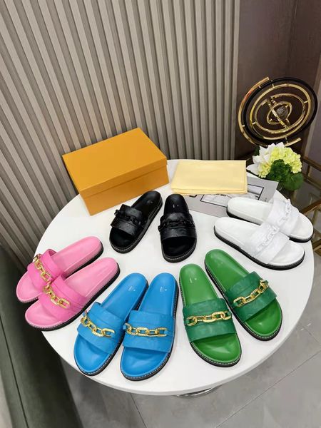 

5model luxurious classics sandals fashion designer slippers slides floral brocade gear bottoms flip flops women shoes striped beach causal s, Black