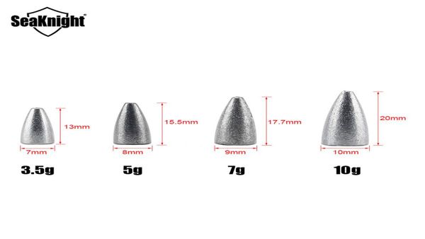 

fishing gear lead sinker 10pcslot 35g 5g 7g 10g lead material bullet hollow solid sinker conical shape saltwater accessories3526158