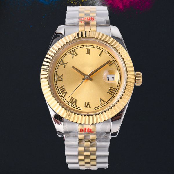 

luxury watches puzzle daydate 8215 movement 41mm 36mm watches sapphire luminous wristwatches 31mm 28mm watches stainless steel watchband wat, Slivery;brown