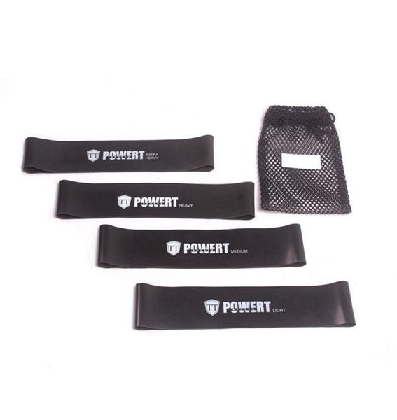 

set of 4 black colour yoga heavy duty resistance bands fashion sports loop power gym workout exercise fitness7702565