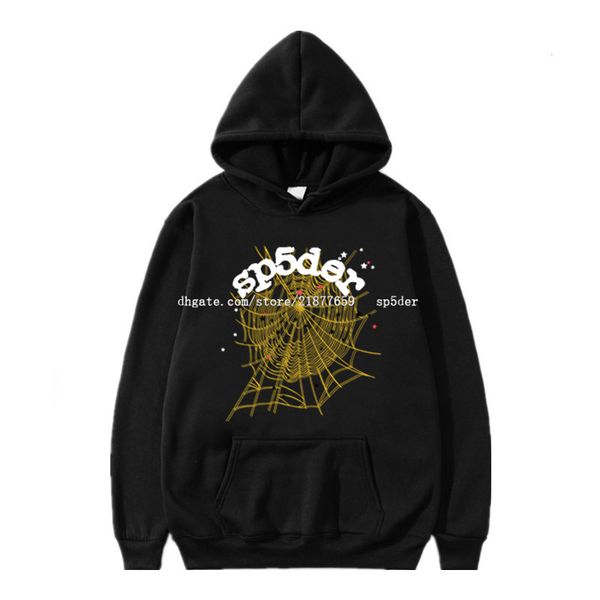 

mens hoodies sweatshirts sp5der hoodie designer clothes jumper men spider 555555 pink sweatshirt jacket long sleeve worldwid, Black