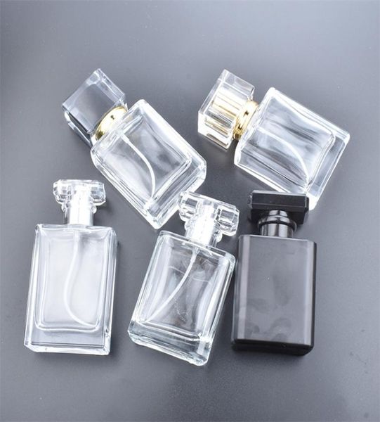 

5pcs 50ml transparent black perfume bottles travel pocket glass spray bottles empty bottles mist spray bottle dispenser atomizer 24636816