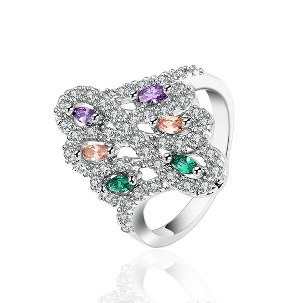 

new fashion rings for women classic silver color fashion jewelry oval bague for women wedding ring, Golden;silver