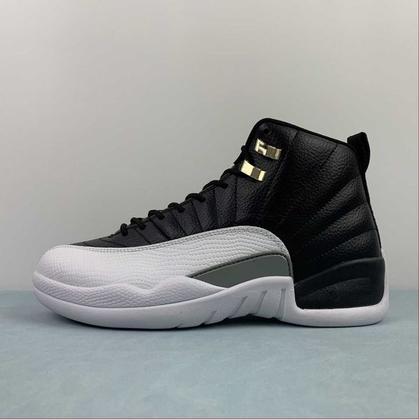 

basketball shoes jumpman 12 playoffs black white outdoor shoes sneaker sports with original box