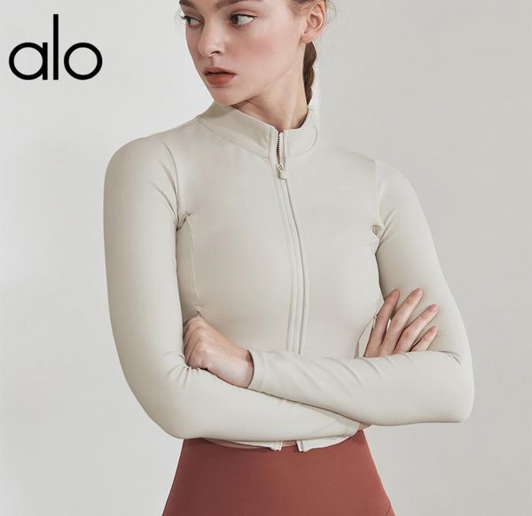 

undefined yoga jacket new women sports fitness running yoga clothes short zipper stand collar jackets5214039