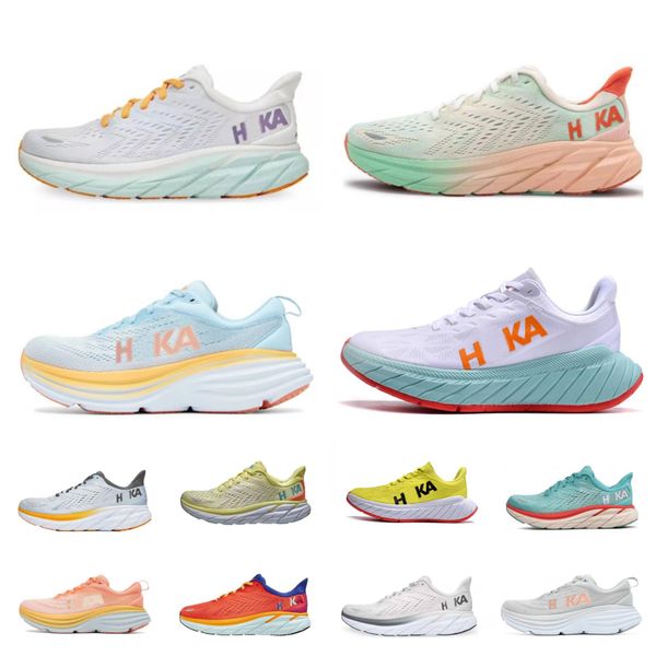

designer 2023 hoka bondi 8 outdoor shoes hokas one one clifton 8 black white shock absorbing road carbon x2 men women running sneakers climb