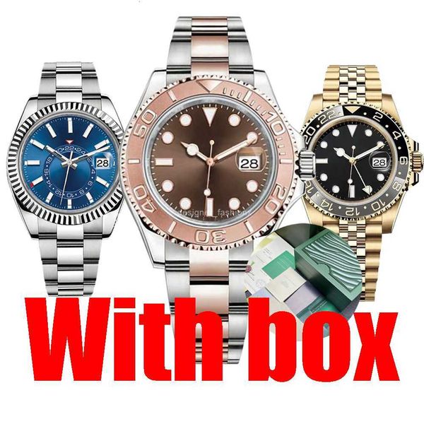 

men watches fashion designer brand luxury mens watch ceramic bezel 904l stainless steel 40mm automatic mechanical movement waterproof luxe, Slivery;black