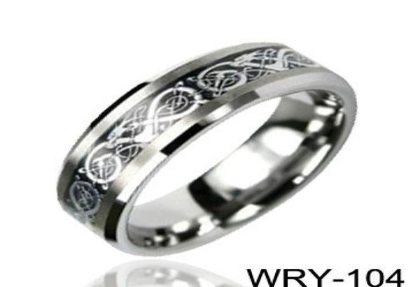 

dragon inlaid carbide tungsten rings silver inlaid ring wedding bands8536493