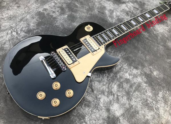 

custom lp electric guitar body black mahogany body and fingerboard binding abr1 bridge guitar7948316