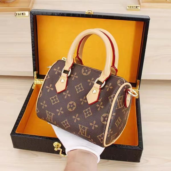 

pillow bag oxidize cowhide nano speedy 25cm 20cm 18cm sell fashion shoulder bag women bag lady totes handbag 3 style old flower