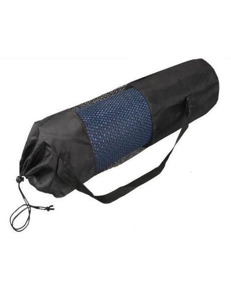 

10mm portable yoga mat drawing bag carrier mesh center sports backpack black color women girl fitness supplies4172756