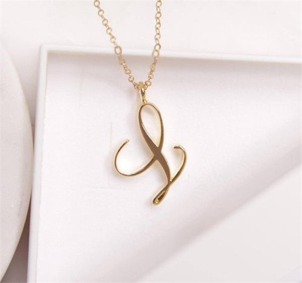 

small cursive 26 capital letter necklace single partner name initial alphabet kn charm swirl monogram word text character pendant9468773, Silver
