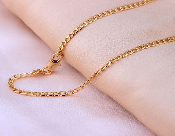 

gold plated chains necklace for men chain length 1618202224262830 inch 2mm costome accessories jewelry whole4963824, Silver