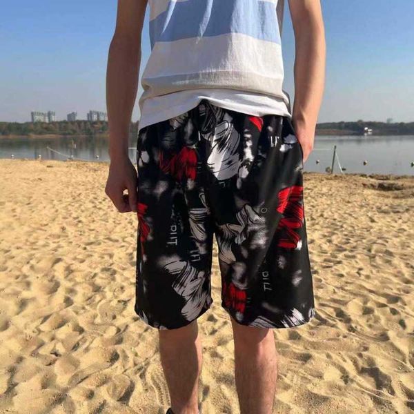 

summer 5/4 shorts men's sports drifting surfing outdoor elastic ice quick drying big, White;black