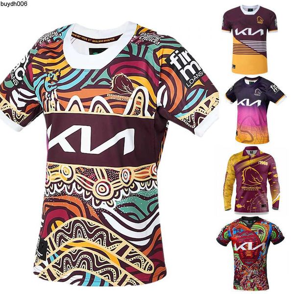 

q4jp xaqc men's t shirts 2023 fashion new rugby jerseys t-shirts 2024 brisbane broncos indigenous home away retro australia broncos fis, White;black