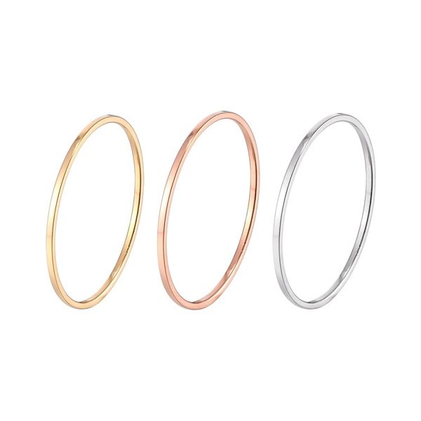 

thin titanium steel silver color couple ring simple fashion rose gold color finger ring for women and men mens gifts