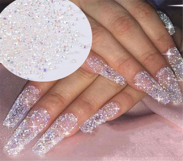 

1440pcspack ab flatback crystal 11mm 12mm 3d micro nail rhinestone glass diy gems glitter nail art decorations mini beads2404406, Silver;gold