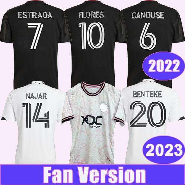 

2023 d.c.united fountas mens soccer jerseys canouse estrada flores skundrich birnbaum home black away 3rd football shirt short sleeve unifor, Black;yellow