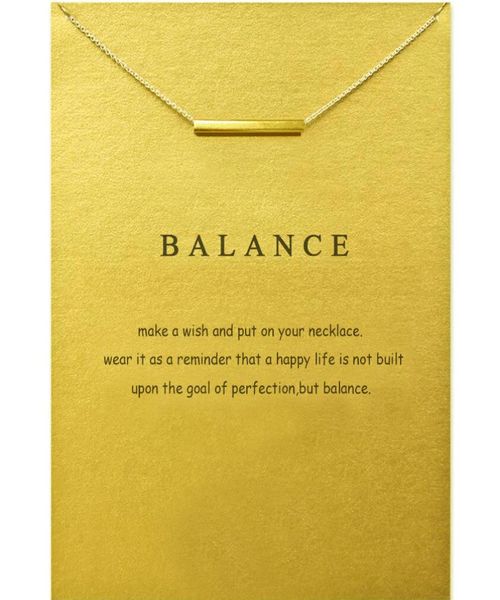 

bar chocker colar necklaces gold silver with card pendant necklace for fashion women jewelry balance1529372