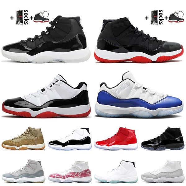 

2023-2 with box vintage 11 basketball shoes men women 11s cherry midnight navy cool grey 25th anniversary 72- low bred pure violet mens tr, Black