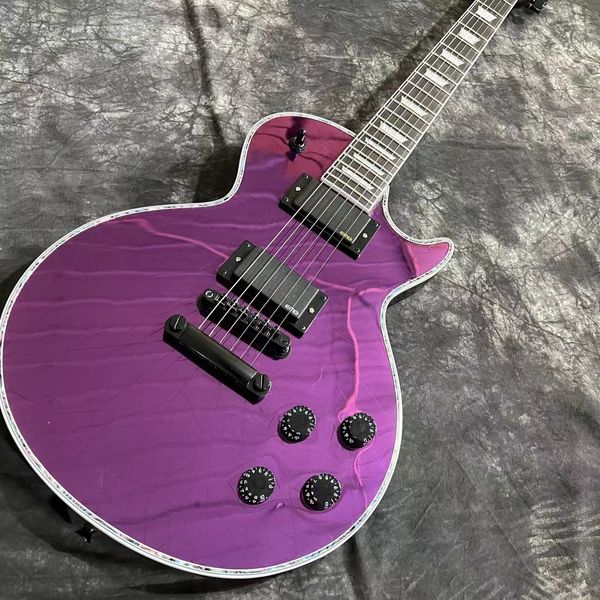

custom electric guitar purple color mirror rosewood fingerboard guitarra