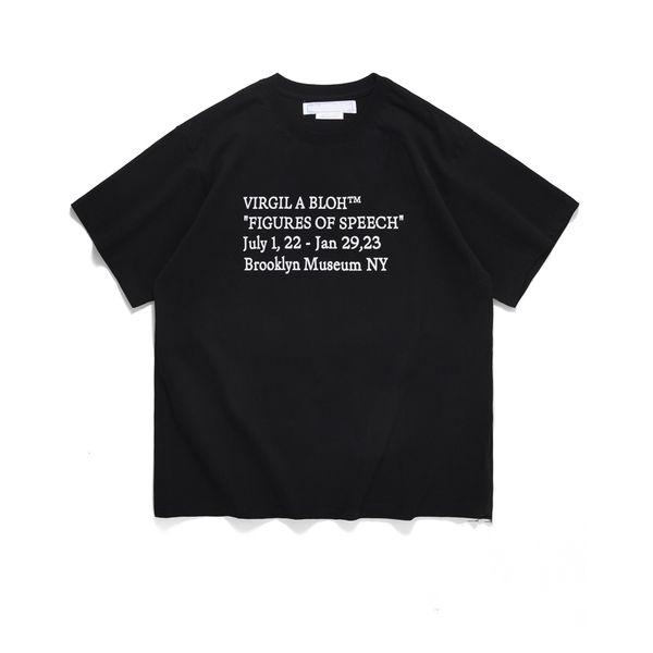 

2023 mens&womens designer graffiti t-shirts printed fashion man ofs whits t-shirt cotton casual tees short sleeve luxury hip hop streetwear, White;black