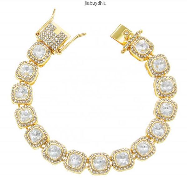 

alloy and square diamond punk 10mm width chain bracelets, Silver