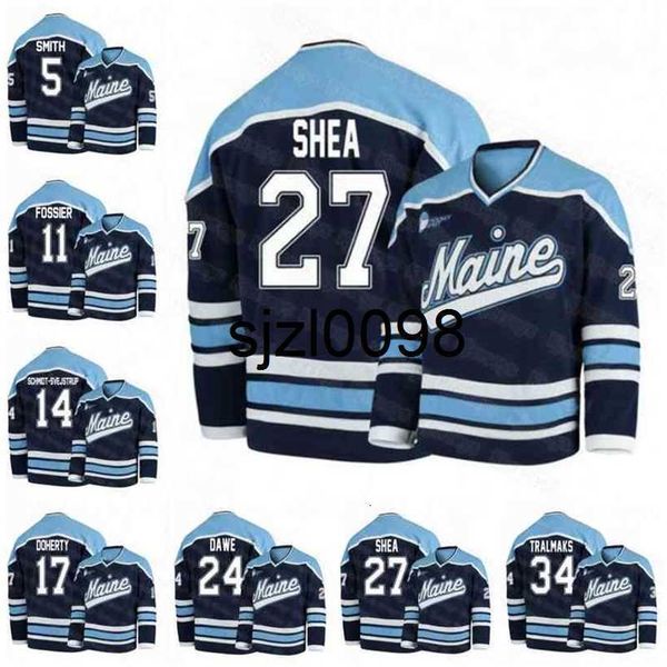 

sj98 ceo34 eduards tralmaks maine black bears college hockey jersey adam dawe jacob schmidt svejstrup mitchell fossier patrick shea ryan smi