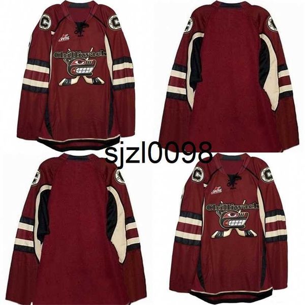 

sj98 chilliwackss bruins jerseys mens womens youth 100% embroidery cusotm any name any number hockey jerseys, Black