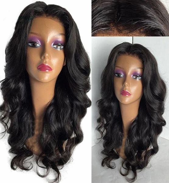 

glueless brazilian wet and wavy human hair wigs brazilian body wave lace front wigs glueless full lace wigs bleached knots8481904, Black;brown