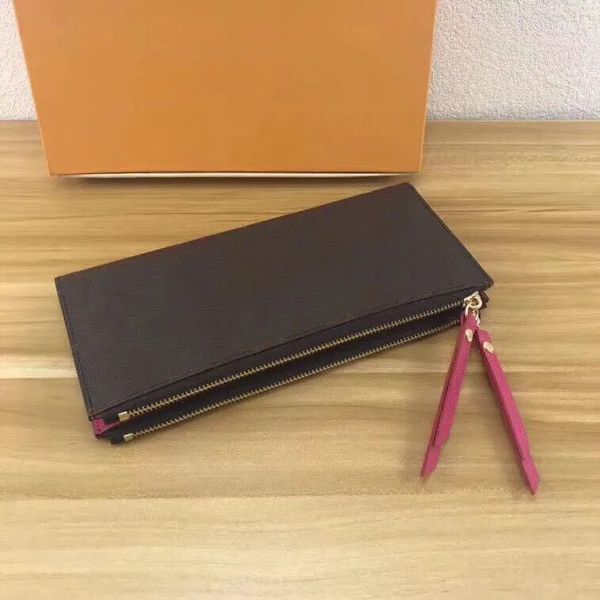 

fashion ladies long wallet for women multicolor coin purse card holder package wallet lady zipper wallet pocket, Red;black