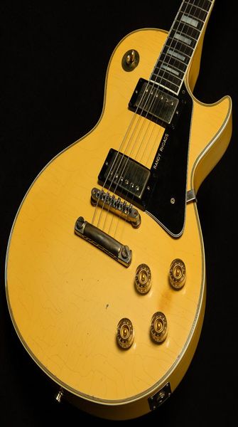 

custom shop heavy relic randy rhoads 1974 antique white cream electric guitar abr1 bridge 1 piece neck small d profile ebony fr7383095