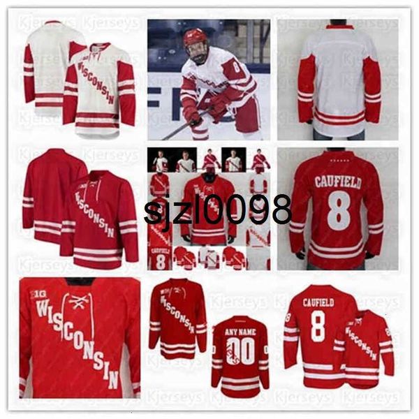 

sj98 ceowisconsin badgers hockey jersey brock caufield owen lindmark jack gorniak tyler inamoto sam stange dominick mersch josh ess jesper p, Black