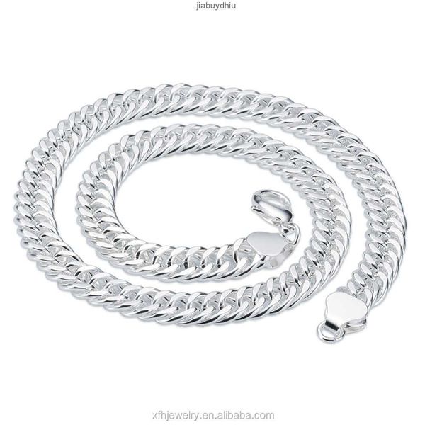 

6mm 8mm 10mm men's big chain 925 sterling silver necklace curb