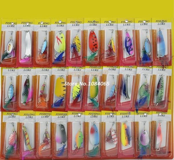 

30pcs various assorted feather fishing lures crankbaits hooks fishing baits tackle artificial lures tk0807 a00128277698