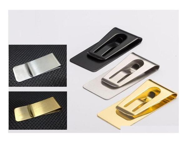 

fashion simple metal money clip man clamp holder slim money wallet clip clamp card holder credit card holder eulgd5464689, Black