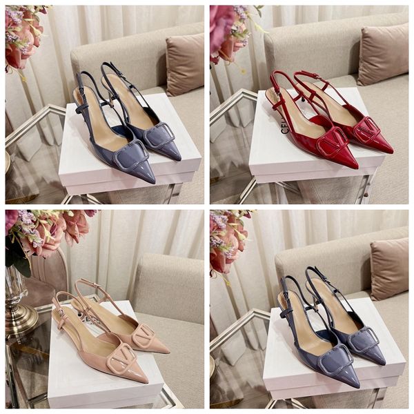 

luxury formal shoes womens designer loafers pointed high heels rubber partition sole with tread texture sole pattern soft lining leather bac, Black